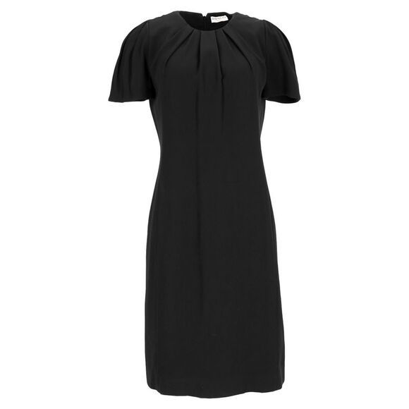 Givenchy Pleated Shift Dress in Black Viscose